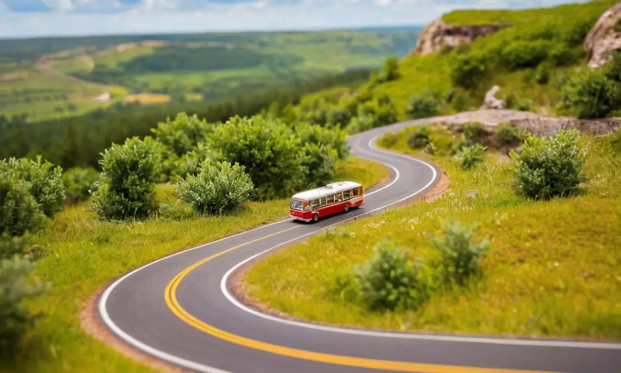Viaje en carretera vibrante y emocionante