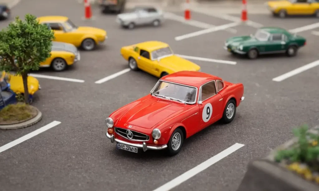 El papel pintado muestra un coche y señales