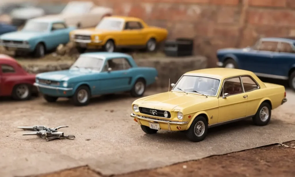 El papel pintado muestra un coche clásico