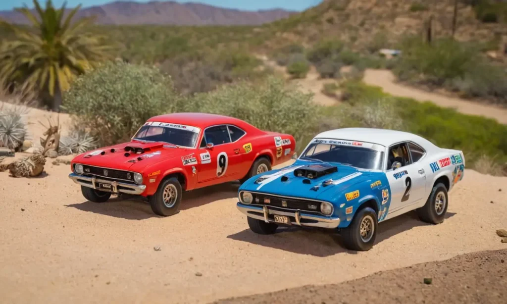 Vehículos exclusivos con diseño y paisajes vibrantes