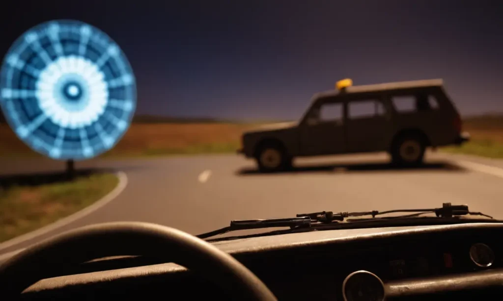 El papel tapiz muestra un radar estilizado y borroso