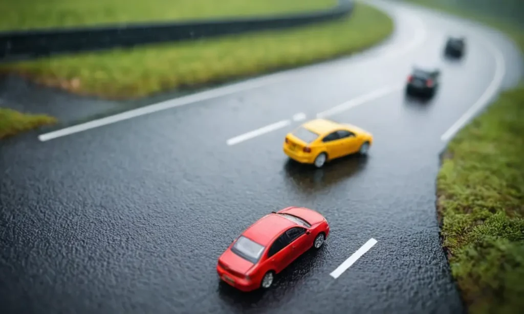 Guía completa de seguridad automotriz con ilustraciones de lluvia