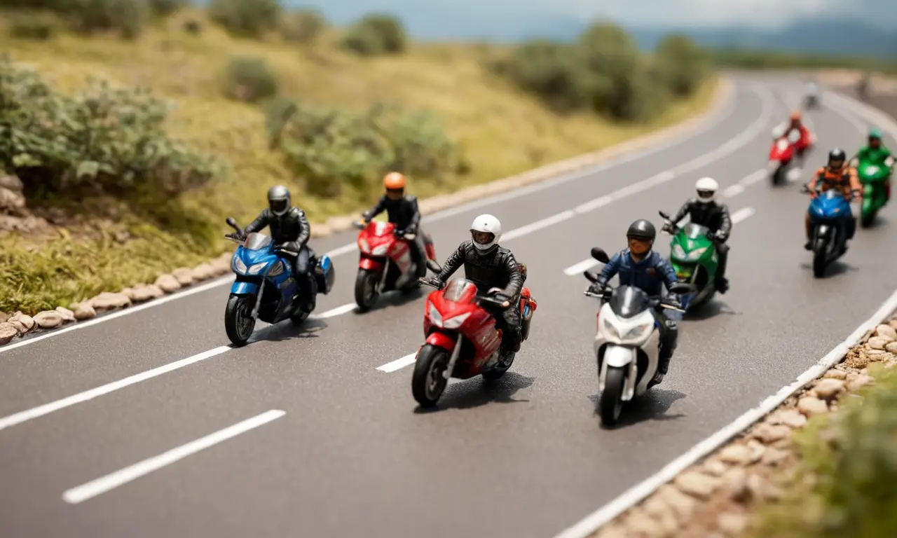 El papel pintado promociona la seguridad vial con motociclistas y tecnología
