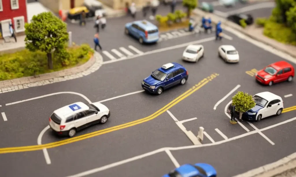 Representa datos financieros y una escena urbana