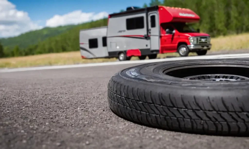 El papel pintado presenta neumáticos de RV