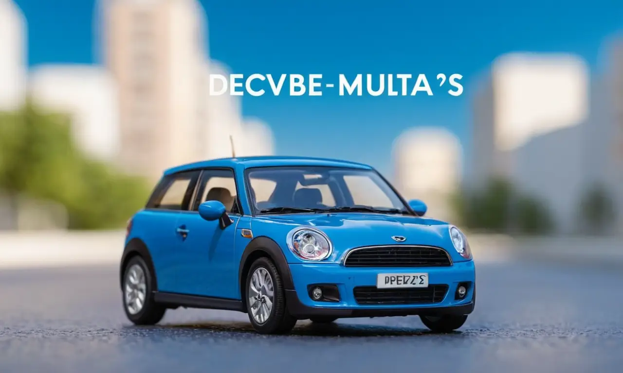 Fondo digital azul con auto