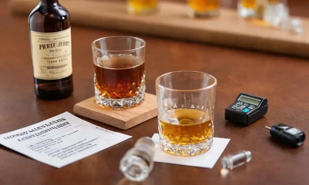 El papel pintado muestra pruebas de alcohol