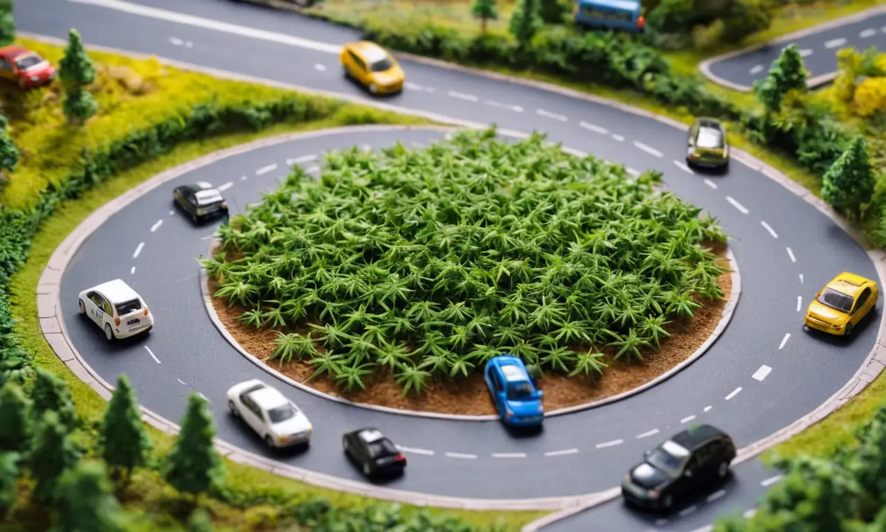 Representa hojas de cannabis