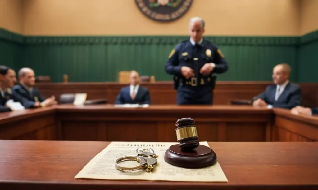 El papel tapiz muestra un tribunal estilizado y texto legal sobre tasas alcohólicas