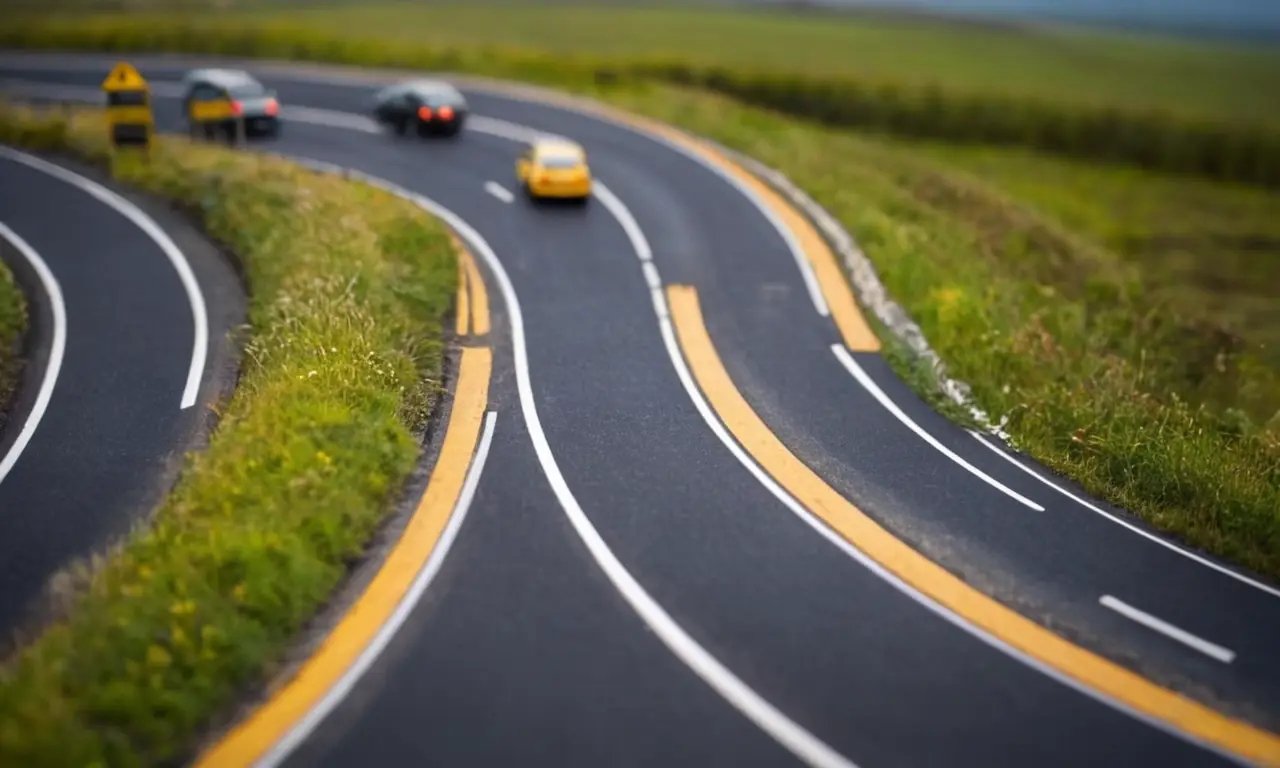 Rutas oscuras y señalización para una conducción segura