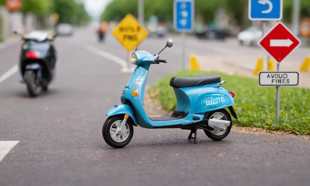 El papel pintado muestra un scooter eléctrico sonriente