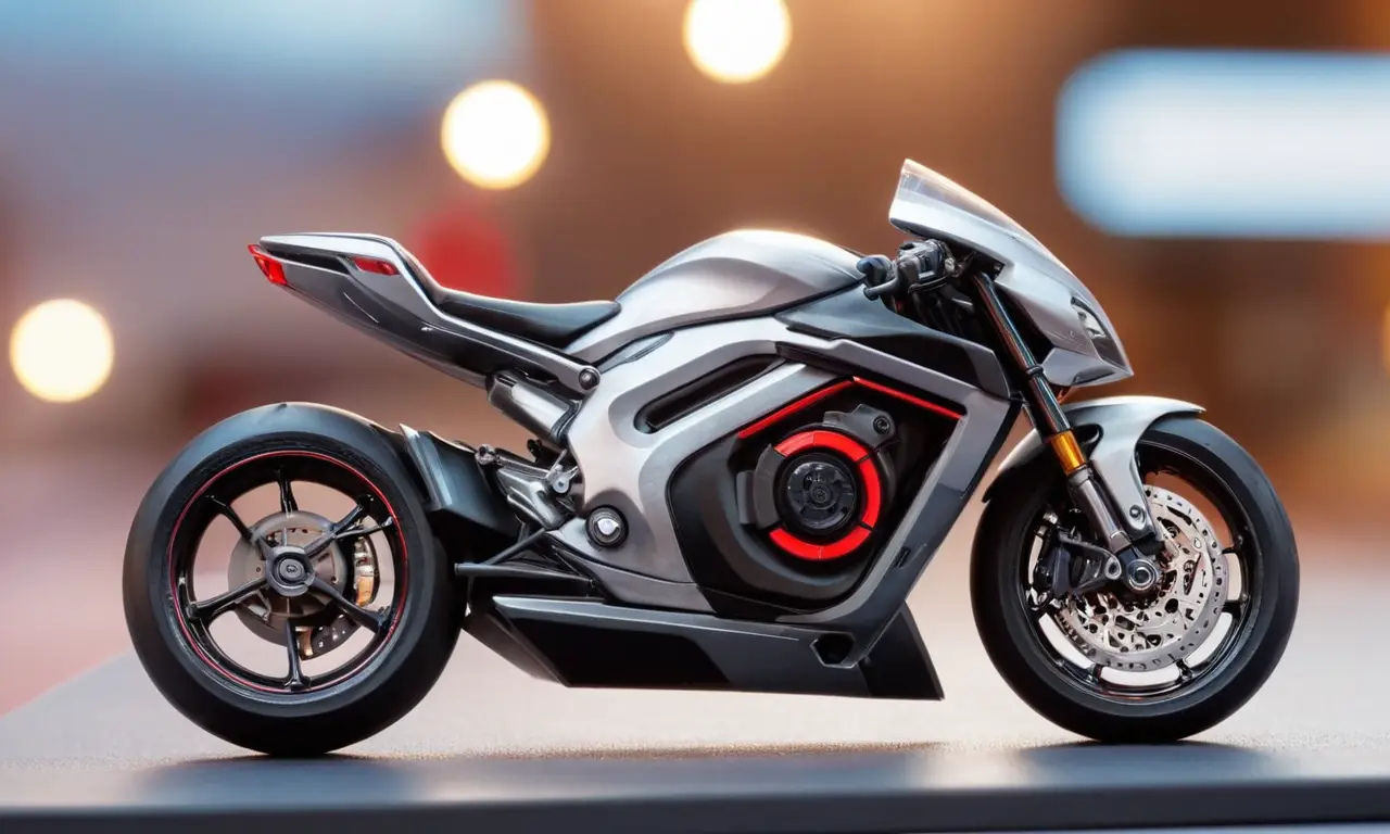 Motocicleta futurista y dinámica