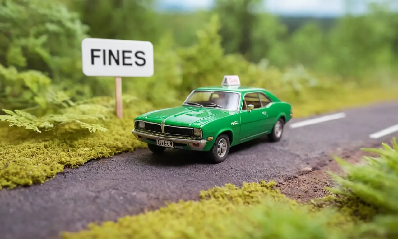 El papel pintado muestra un coche verde