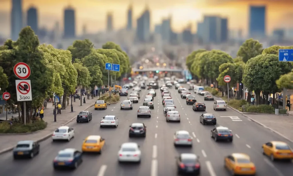 Pared de fondo: ciudad borrosa