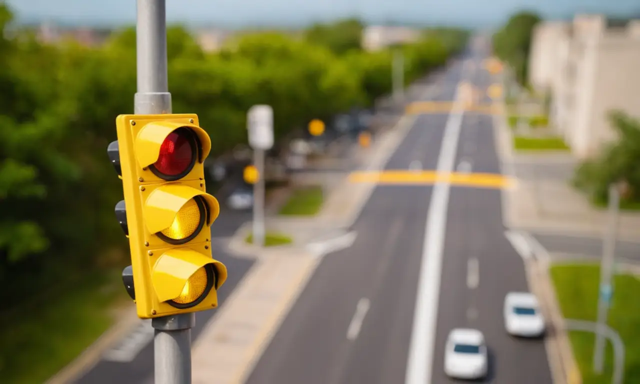 La señal amarilla indica evitar multas