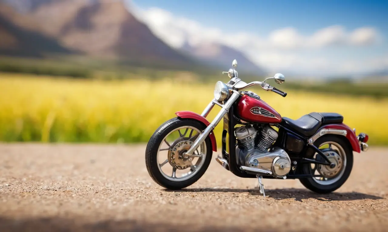 El papel pintado muestra una moto en un ángulo dramático