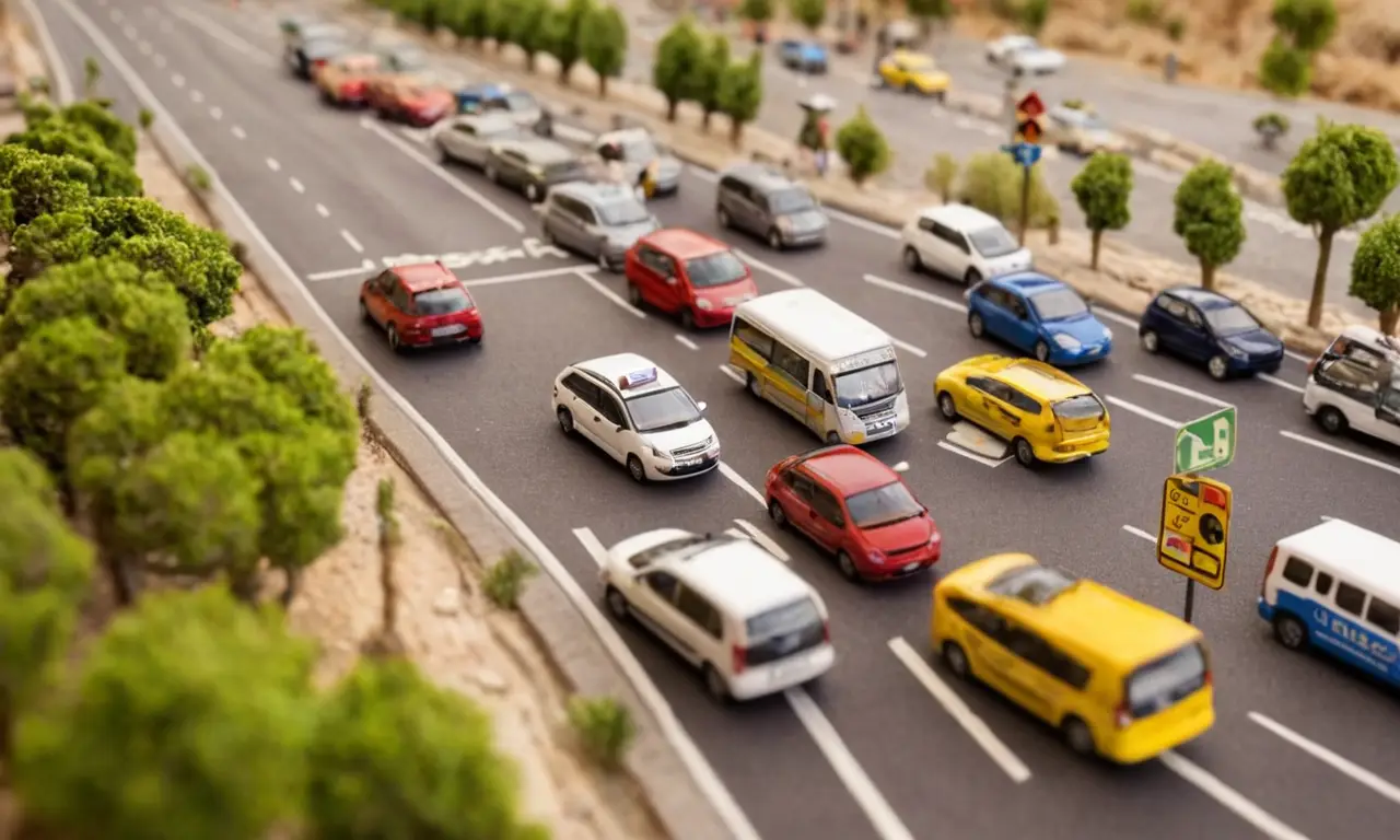 El papel pintado ilustra normas de tráfico españolas