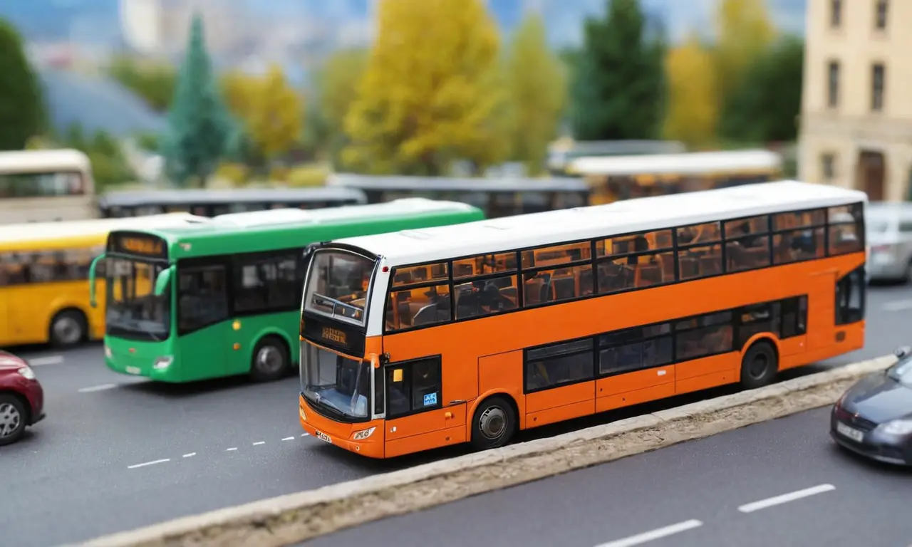 El papel pintado muestra autobuses y regulaciones