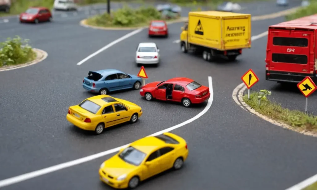 El papel pintado ilustra un accidente grave y promueve la conducción segura