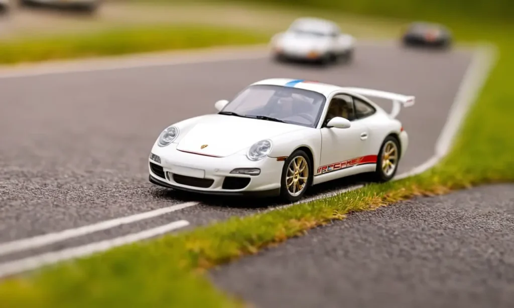 El Porsche brillante escapó rápidamente al crimen