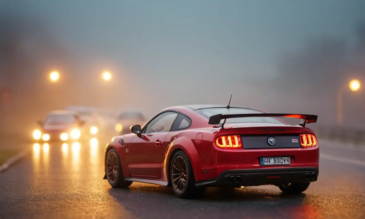 El papel tapiz muestra luces traseras