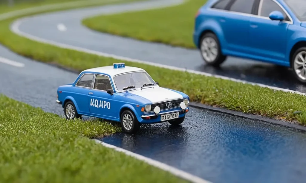 Representa un coche evitando el agua