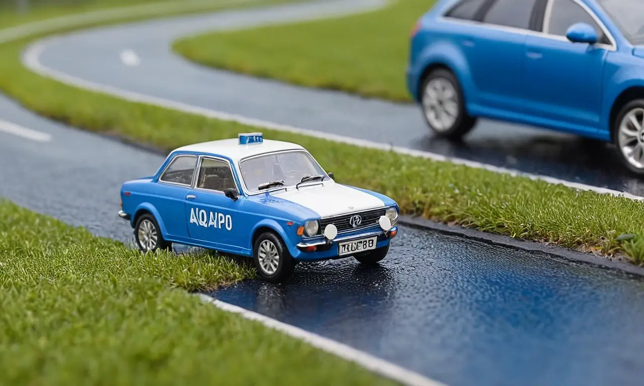 Representa un coche evitando el agua