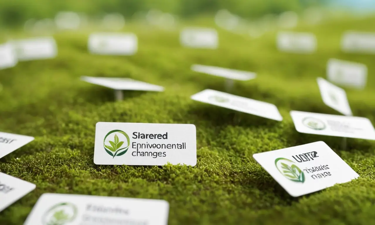 El papel tapiz explica cambios ambientales y etiquetas ecológicas