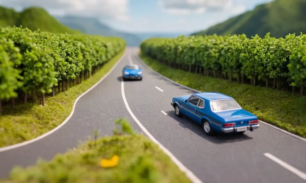 Representa una carretera tranquila con texto seguro