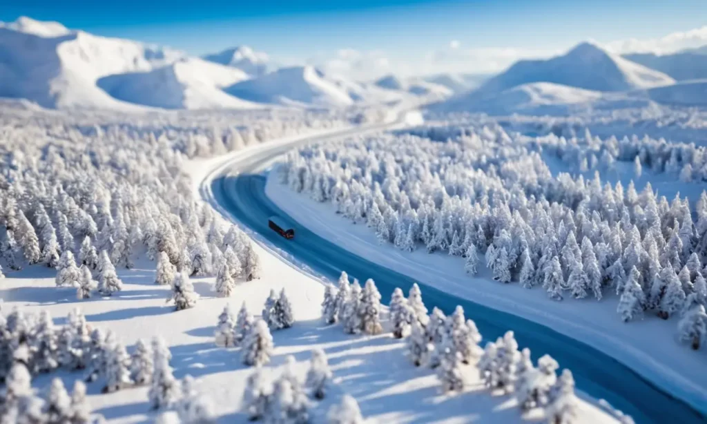 El papel pintado muestra paisajes nevados y consejos de seguridad